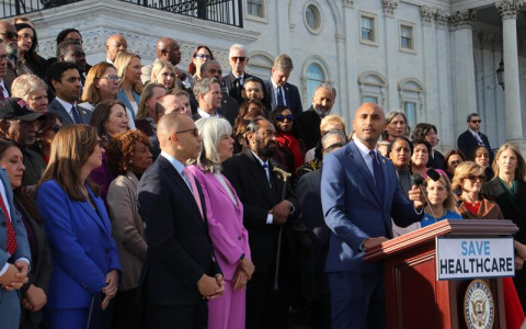 Rep. Figures at Joint Democratic Press Conference on Republican Healthcare Crisis